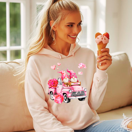 Lovers Truck Fest Hoodie | Valentines Day Cotton Mix Hoodie
