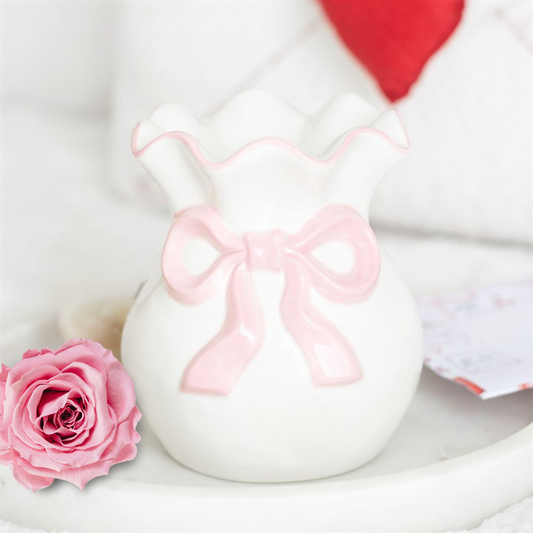 Pink Bow Wax Melt Burner | Valentine’s Home Décor & Fragrance Accessory | Maliboo Gift & Coquette Style