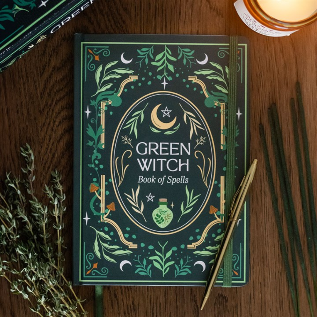 The Green Witch Notebook | A5 Journal for Spell craft, Notes & Magical Organisation