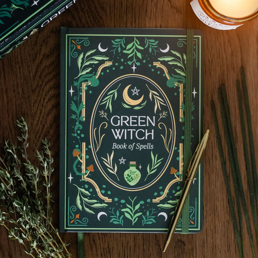 The Green Witch Notebook | A5 Journal for Spell craft, Notes & Magical Organisation